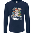 Dungeons & Dogs Role Playing Games RPG Mens Long Sleeve T-Shirt Navy Blue