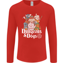Dungeons & Dogs Role Playing Games RPG Mens Long Sleeve T-Shirt Red