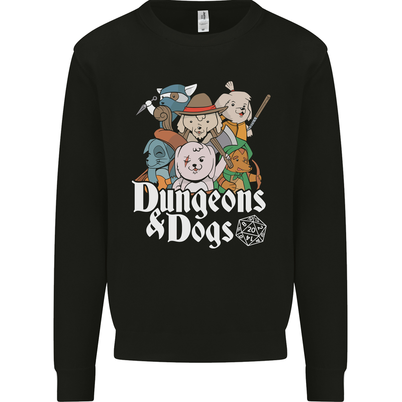 Dungeons & Dogs Role Playing Games RPG Mens Sweatshirt Jumper Black