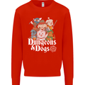 Dungeons & Dogs Role Playing Games RPG Mens Sweatshirt Jumper Bright Red