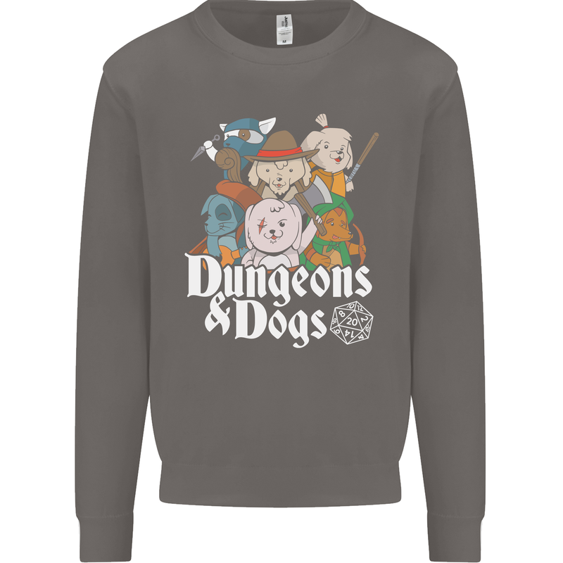 Dungeons & Dogs Role Playing Games RPG Mens Sweatshirt Jumper Charcoal