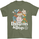 Dungeons & Dogs Role Playing Games RPG Mens T-Shirt Cotton Gildan Military Green