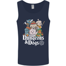 Dungeons & Dogs Role Playing Games RPG Mens Vest Tank Top Navy Blue