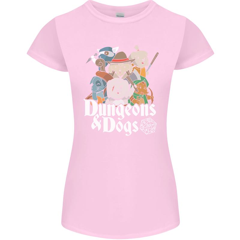 Dungeons & Dogs Role Playing Games RPG Womens Petite Cut T-Shirt Light Pink