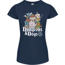 Dungeons & Dogs Role Playing Games RPG Womens Petite Cut T-Shirt Navy Blue