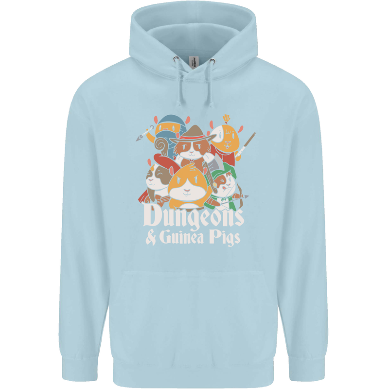 Dungeons and Guinea Pig Role Playing Game Childrens Kids Hoodie Light Blue