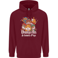 Dungeons and Guinea Pig Role Playing Game Childrens Kids Hoodie Maroon