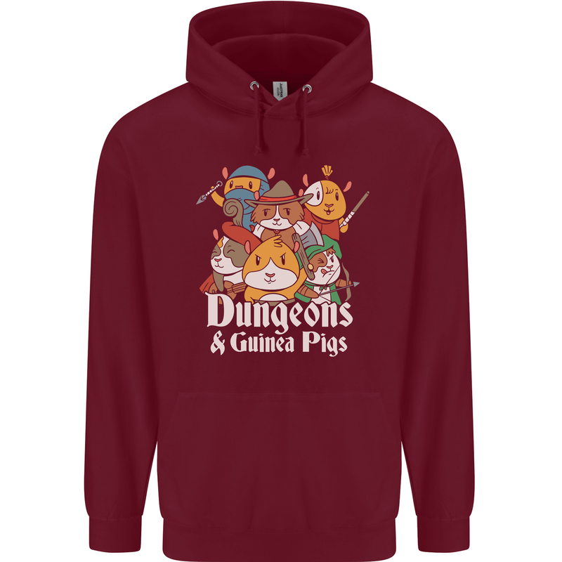 Dungeons and Guinea Pig Role Playing Game Childrens Kids Hoodie Maroon