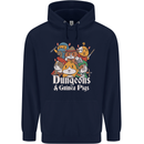 Dungeons and Guinea Pig Role Playing Game Childrens Kids Hoodie Navy Blue