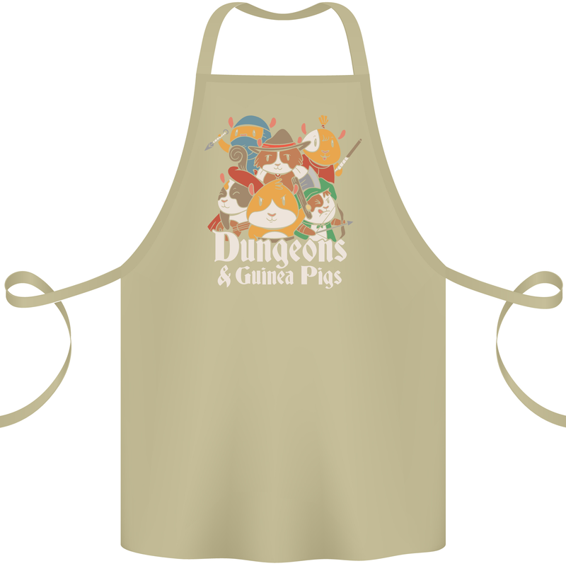 Dungeons and Guinea Pig Role Playing Game Cotton Apron 100% Organic Khaki