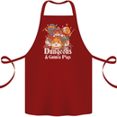 Dungeons and Guinea Pig Role Playing Game Cotton Apron 100% Organic Maroon