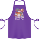 Dungeons and Guinea Pig Role Playing Game Cotton Apron 100% Organic Purple