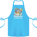 Dungeons and Guinea Pig Role Playing Game Cotton Apron 100% Organic Turquoise