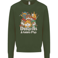 Dungeons and Guinea Pig Role Playing Game Kids Sweatshirt Jumper Forest Green