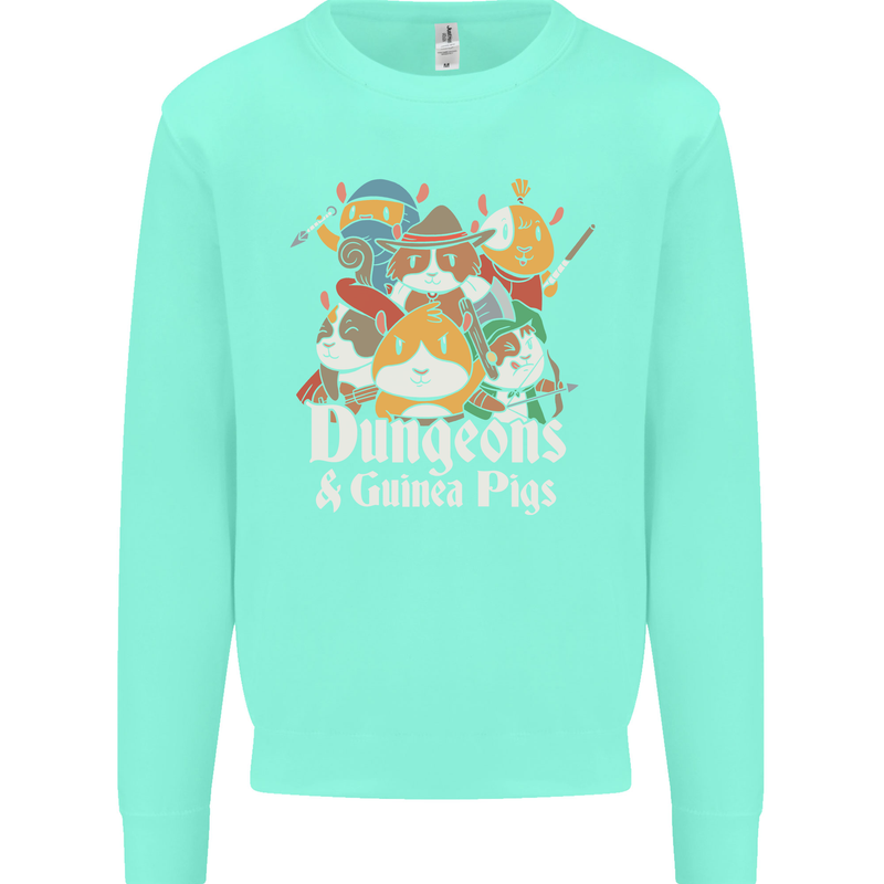 Dungeons and Guinea Pig Role Playing Game Kids Sweatshirt Jumper Peppermint