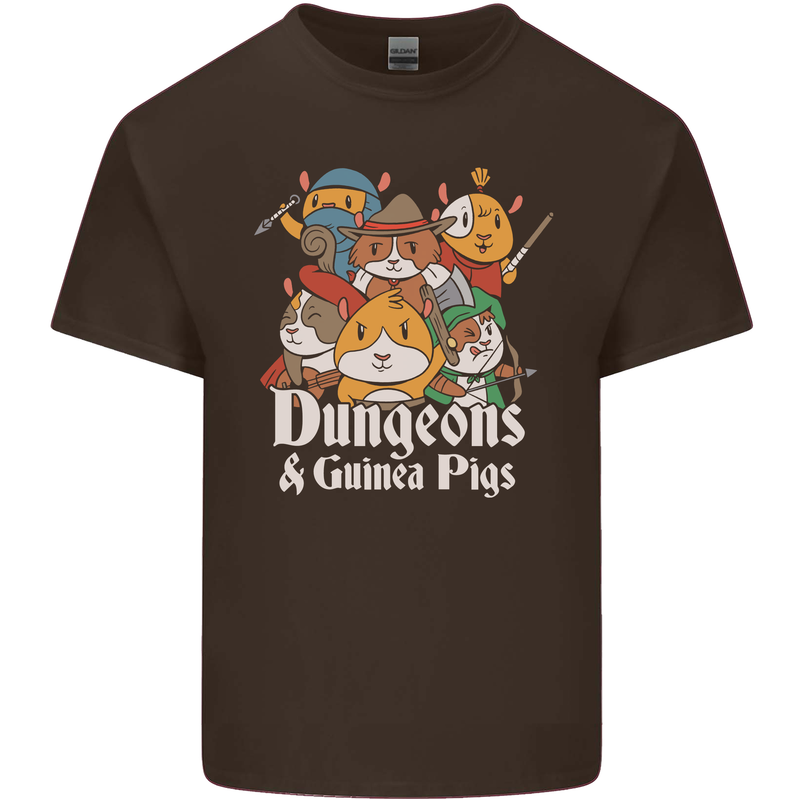 Dungeons and Guinea Pig Role Playing Game Mens Cotton T-Shirt Tee Top Dark Chocolate