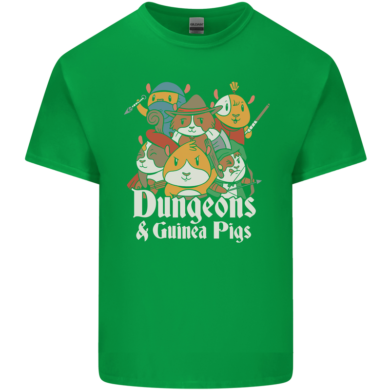 Dungeons and Guinea Pig Role Playing Game Mens Cotton T-Shirt Tee Top Irish Green