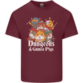 Dungeons and Guinea Pig Role Playing Game Mens Cotton T-Shirt Tee Top Maroon