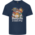 Dungeons and Guinea Pig Role Playing Game Mens Cotton T-Shirt Tee Top Navy Blue