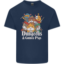 Dungeons and Guinea Pig Role Playing Game Mens Cotton T-Shirt Tee Top Navy Blue