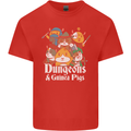 Dungeons and Guinea Pig Role Playing Game Mens Cotton T-Shirt Tee Top Red