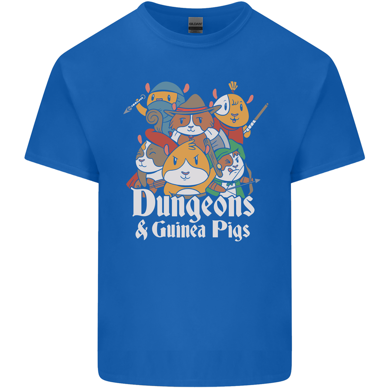 Dungeons and Guinea Pig Role Playing Game Mens Cotton T-Shirt Tee Top Royal Blue