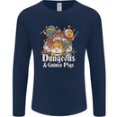 Dungeons and Guinea Pig Role Playing Game Mens Long Sleeve T-Shirt Navy Blue