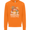 Dungeons and Guinea Pig Role Playing Game Mens Sweatshirt Jumper Orange