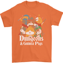 Dungeons and Guinea Pig Role Playing Game Mens T-Shirt Cotton Gildan Orange