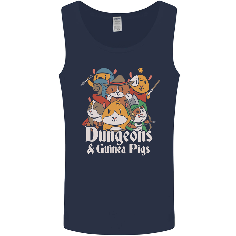 Dungeons and Guinea Pig Role Playing Game Mens Vest Tank Top Navy Blue