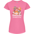 Dungeons and Guinea Pig Role Playing Game Womens Petite Cut T-Shirt Azalea