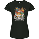 Dungeons and Guinea Pig Role Playing Game Womens Petite Cut T-Shirt Black
