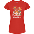 Dungeons and Guinea Pig Role Playing Game Womens Petite Cut T-Shirt Red