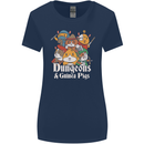 Dungeons and Guinea Pig Role Playing Game Womens Wider Cut T-Shirt Navy Blue