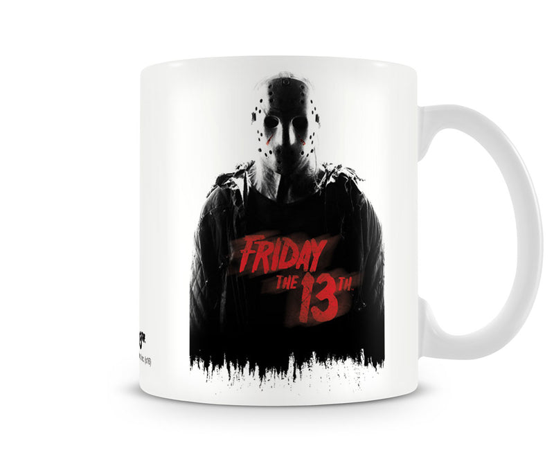 Friday the 13th horror film  white coffee mug cup