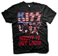 KISS shout it out loud mens black music t-shirt rock band tee 