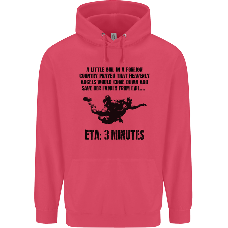 ETA 3 Mins Parachute Regiment Para 1 2 3 4 Childrens Kids Hoodie Heliconia