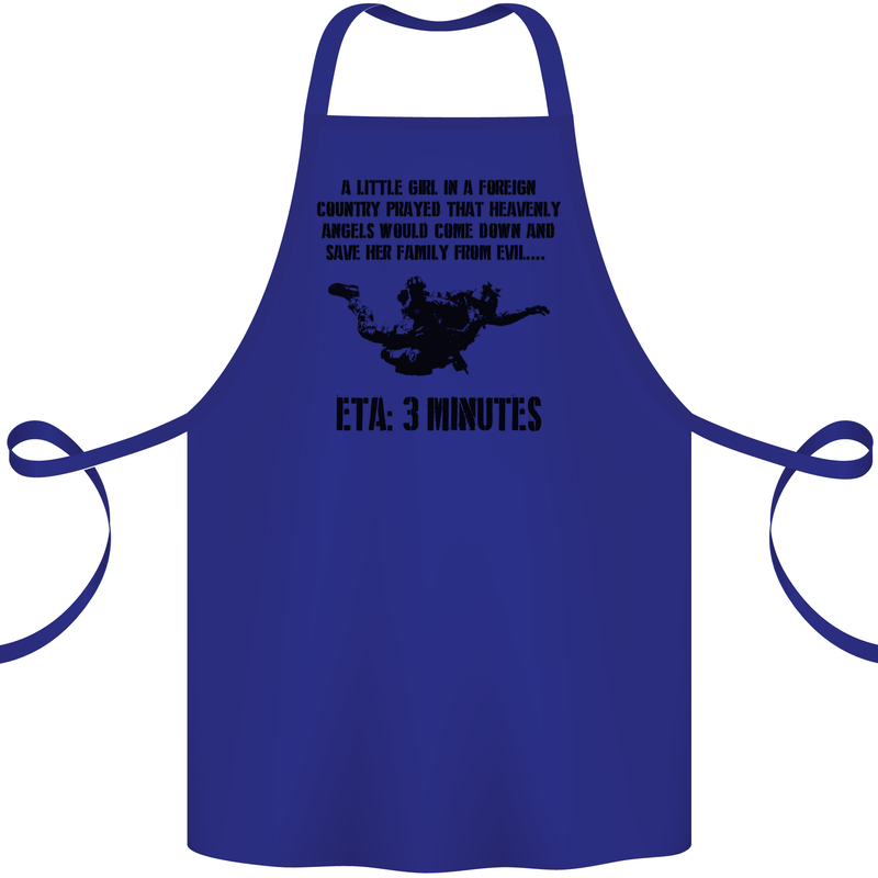 ETA 3 Mins Parachute Regiment Para 1 2 3 4 Cotton Apron 100% Organic Royal Blue