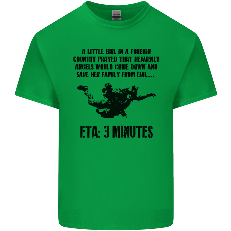 ETA 3 Mins Parachute Regiment Para 1 2 3 4 Kids T-Shirt Childrens Irish Green