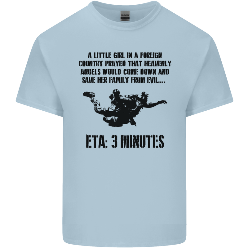 ETA 3 Mins Parachute Regiment Para 1 2 3 4 Kids T-Shirt Childrens Light Blue