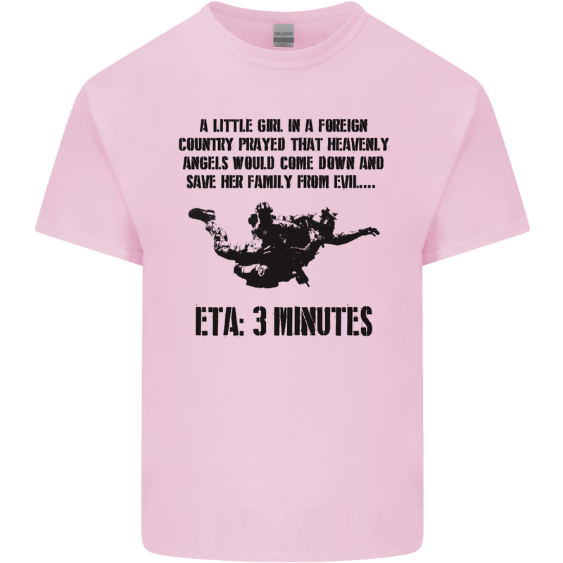 ETA 3 Mins Parachute Regiment Para 1 2 3 4 Kids T-Shirt Childrens Light Pink