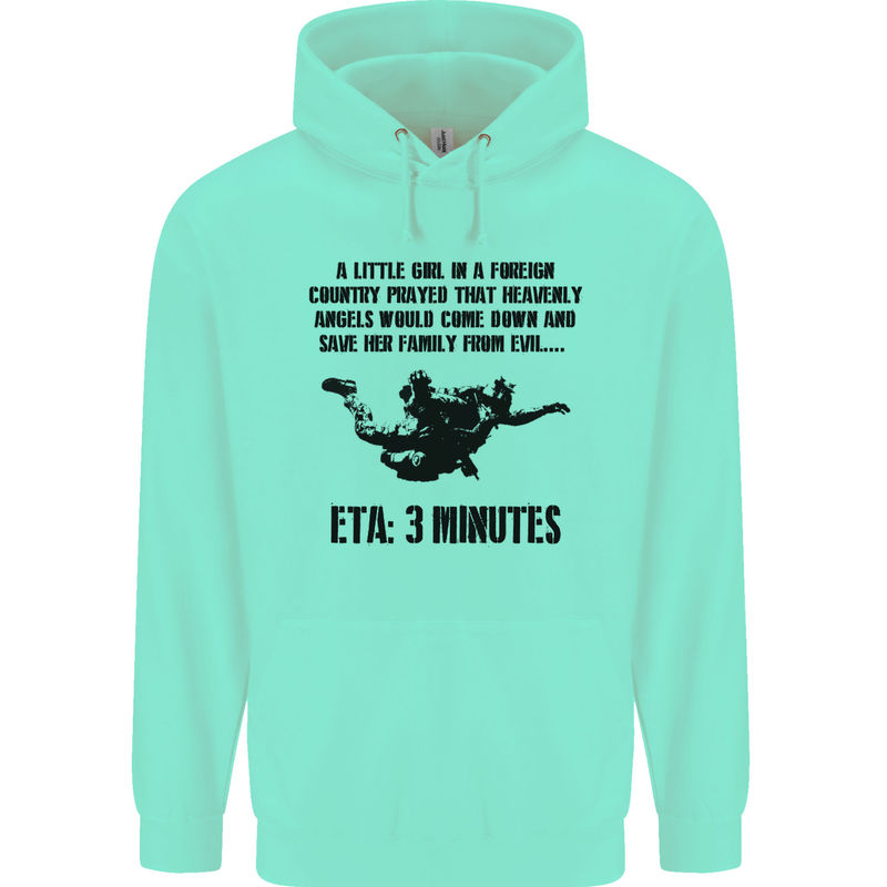 ETA 3 Mins Parachute Regiment Para 1 2 3 4 Mens 80% Cotton Hoodie Peppermint