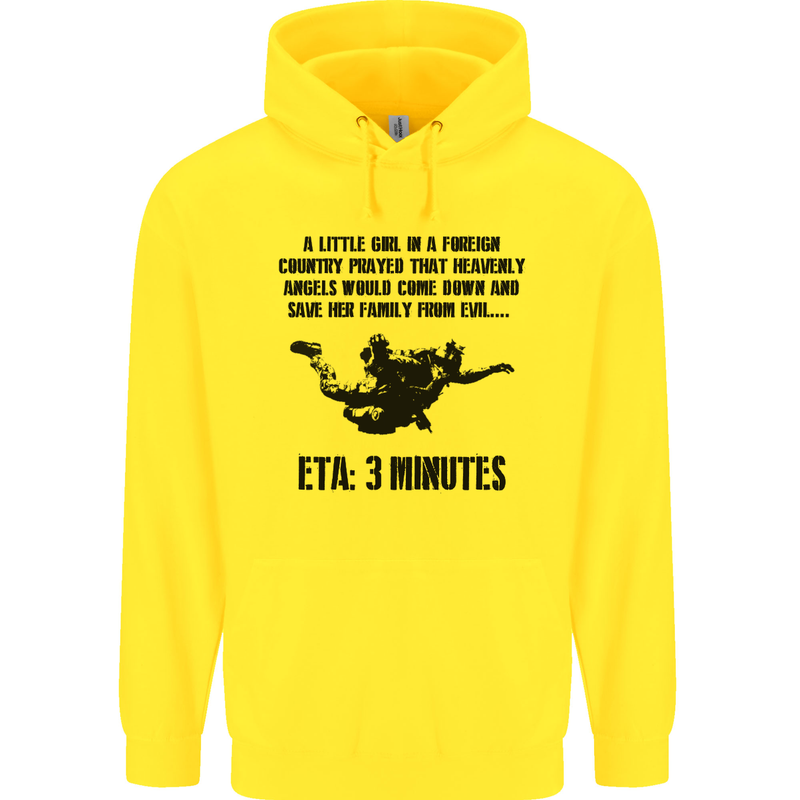 ETA 3 Mins Parachute Regiment Para 1 2 3 4 Mens 80% Cotton Hoodie Yellow