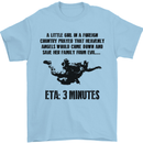 ETA 3 Mins Parachute Regiment Para 1 2 3 4 Mens T-Shirt Cotton Gildan Light Blue