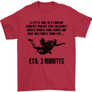 ETA 3 Mins Parachute Regiment Para 1 2 3 4 Mens T-Shirt Cotton Gildan Red