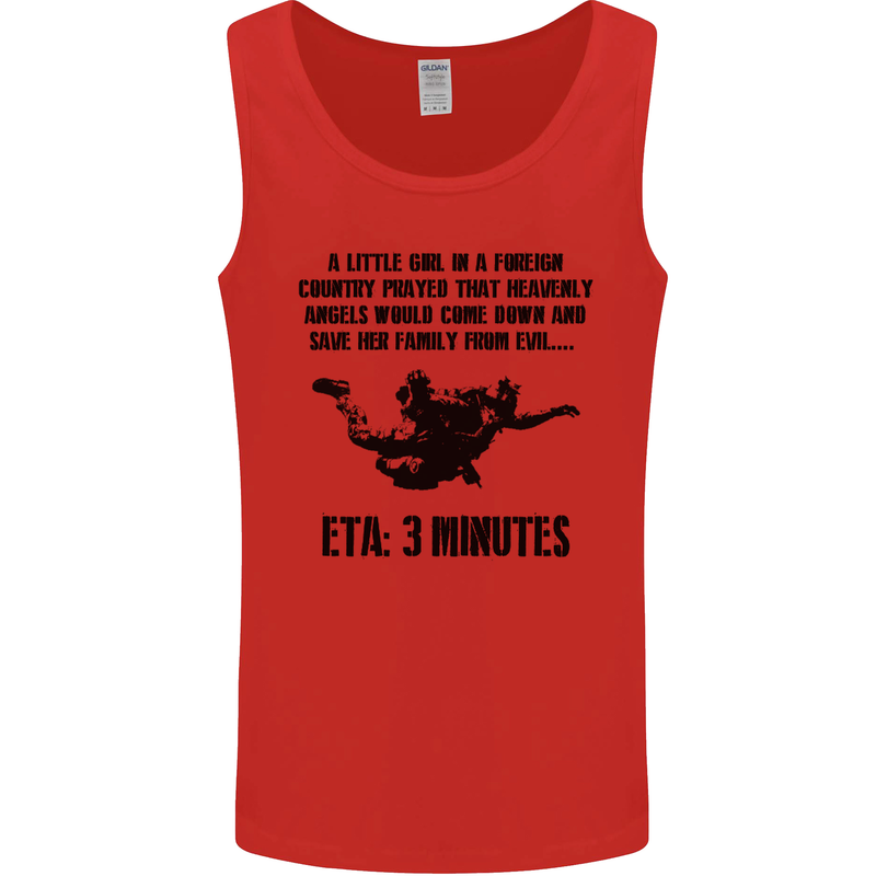 ETA 3 Mins Parachute Regiment Para 1 2 3 4 Mens Vest Tank Top Red