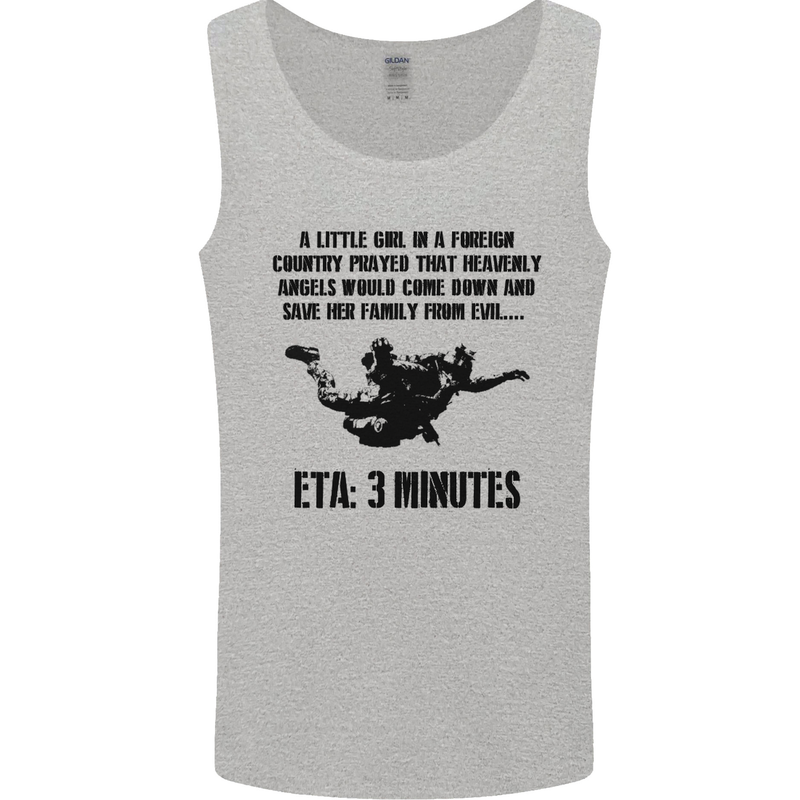 ETA 3 Mins Parachute Regiment Para 1 2 3 4 Mens Vest Tank Top Sports Grey