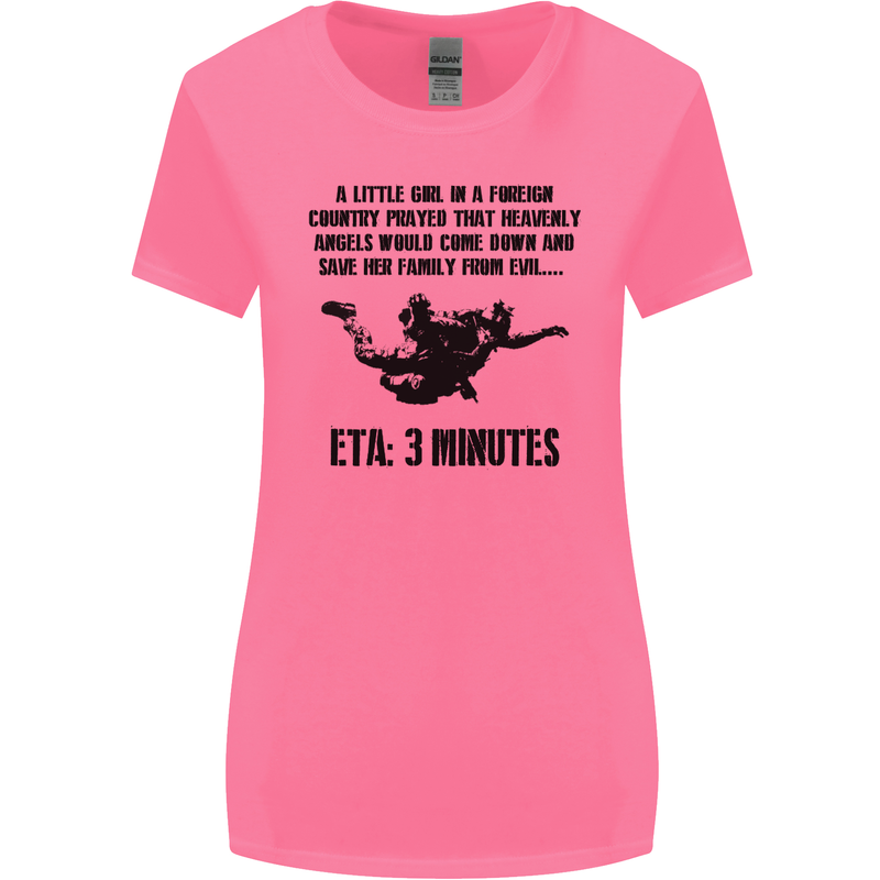 ETA 3 Mins Parachute Regiment Para 1 2 3 4 Womens Wider Cut T-Shirt Azalea
