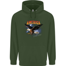Eagle America Dreamer Soul Childrens Kids Hoodie Forest Green