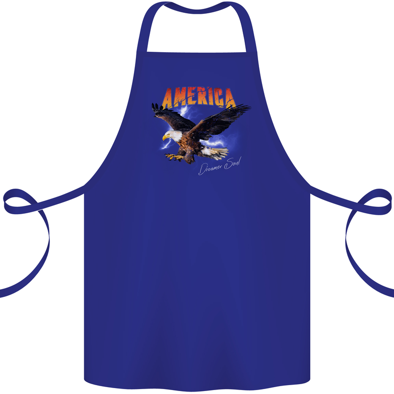 Eagle America Dreamer Soul Cotton Apron 100% Organic Royal Blue